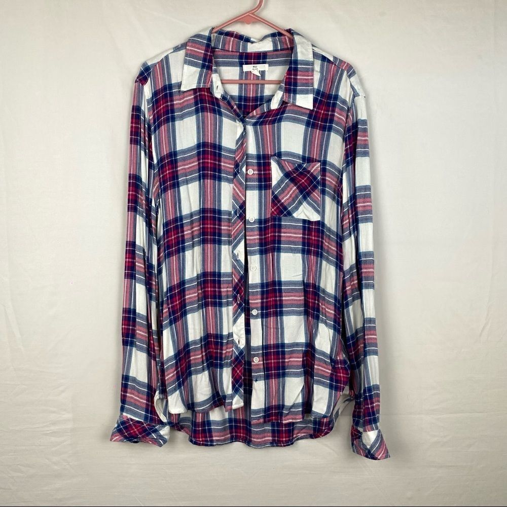 BLL plaid womens button down shirt